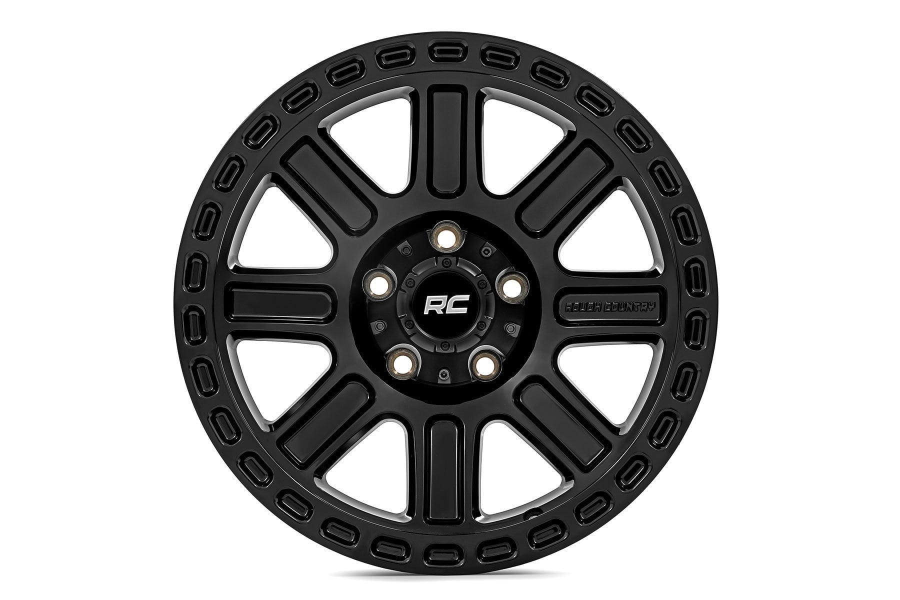 Rough Country 84 Series Wheel | One-Piece | Gloss Black | 15x8 | 5x4.5 | -19mm - Image 2