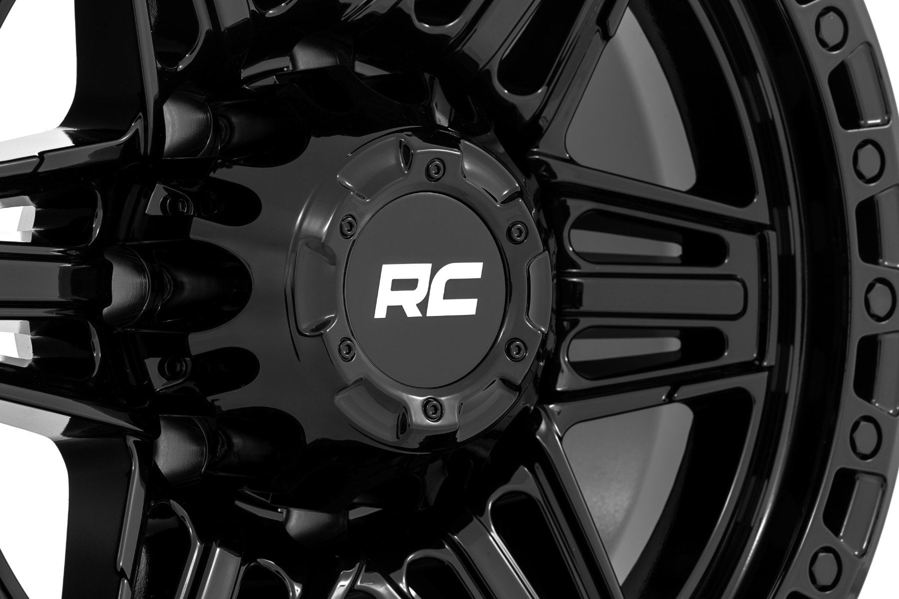 Rough Country 76 Series Wheel | Simulated Bead Lock | Gloss Black | 17x9 | 5x4.5 | +0mm - Image 6