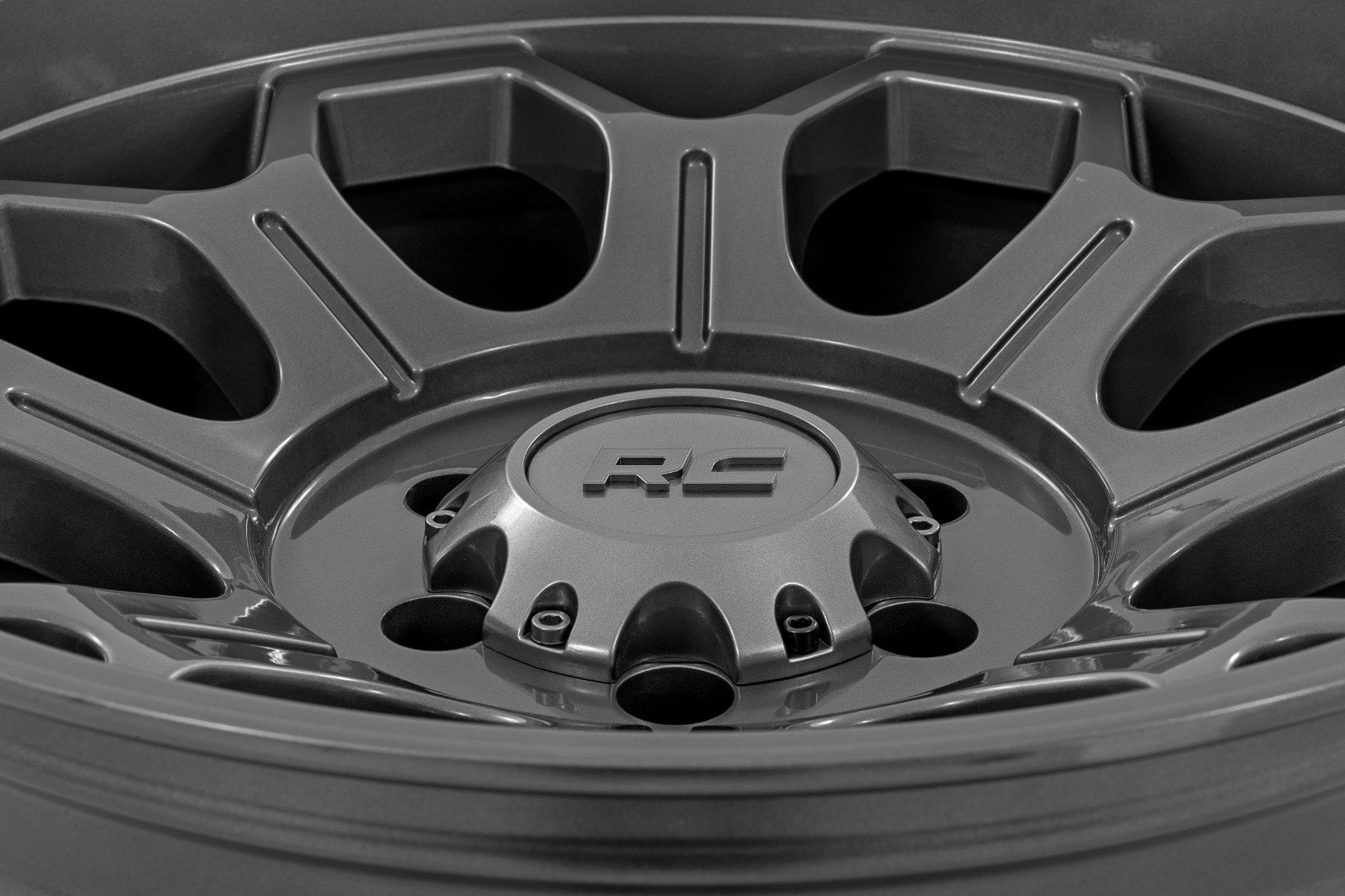 Rough Country 77 Series Wheel | One-Piece | Gunmetal Gray | 20x9 | 6x135 | 0mm - Image 5