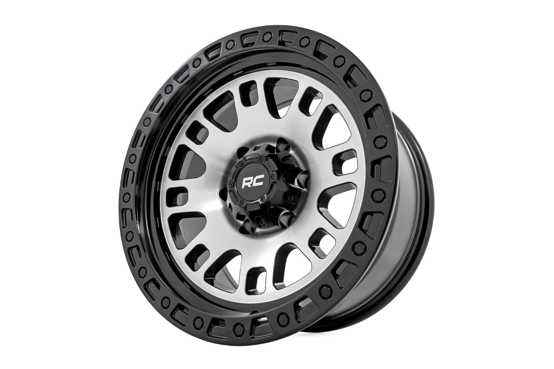 Rough Country 82 Series Wheel | One-Piece | Machined Semi Gloss Black | 15x8 | 5x4.5 | -19mm - Image 4