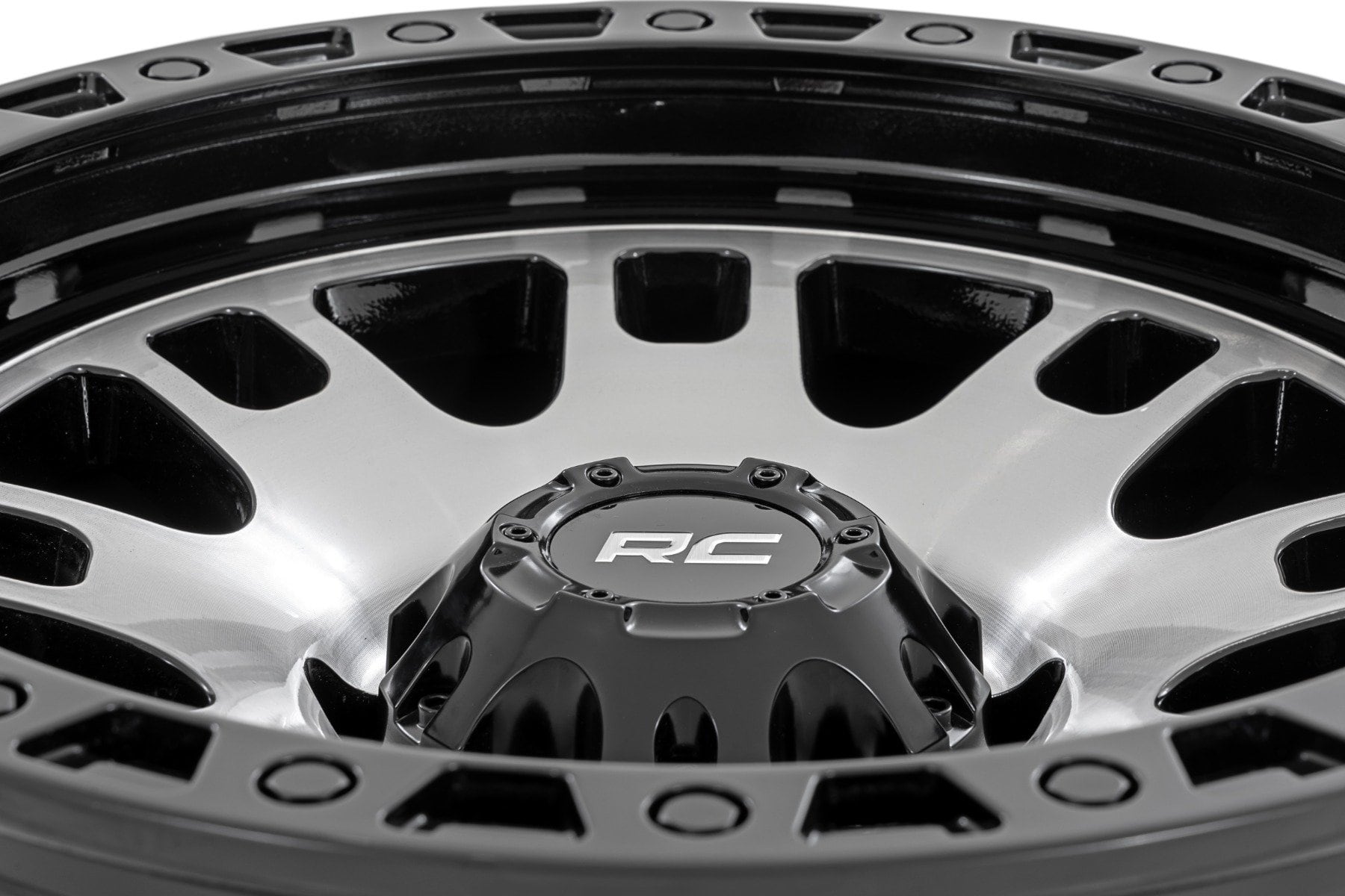 Rough Country 82 Series Wheel | One-Piece | Machined Semi Gloss Black | 15x8 | 5x4.5 | -19mm - Image 3