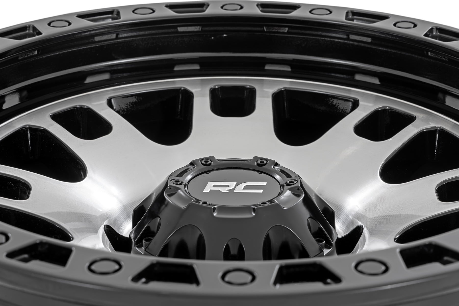 Rough Country 82 Series Wheel | One-Piece | Machined Semi Gloss Black | 17x9 | 5x5 | -12mm - Image 3