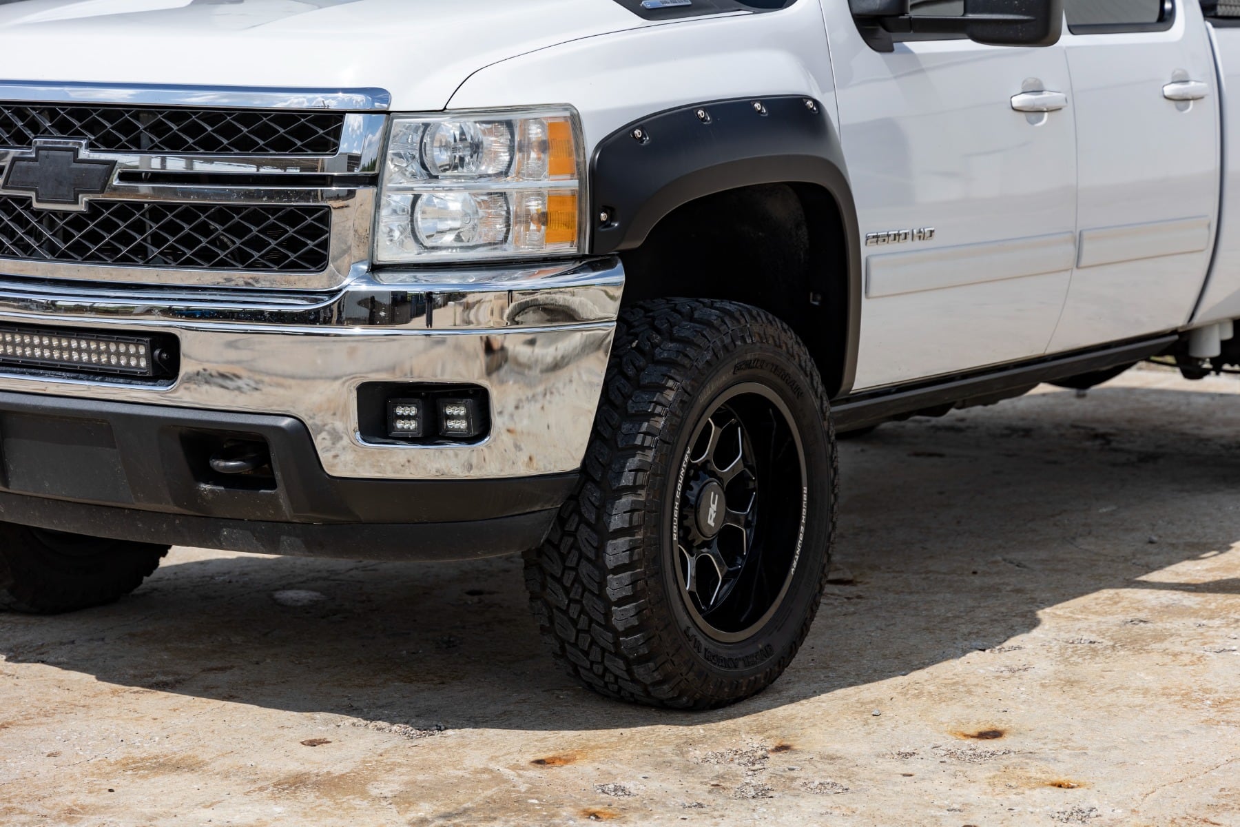 Pocket Fender Flares | GAZ Summit White | Chevy Silverado 1500/2500HD/3500HD (07-14) - Image 5
