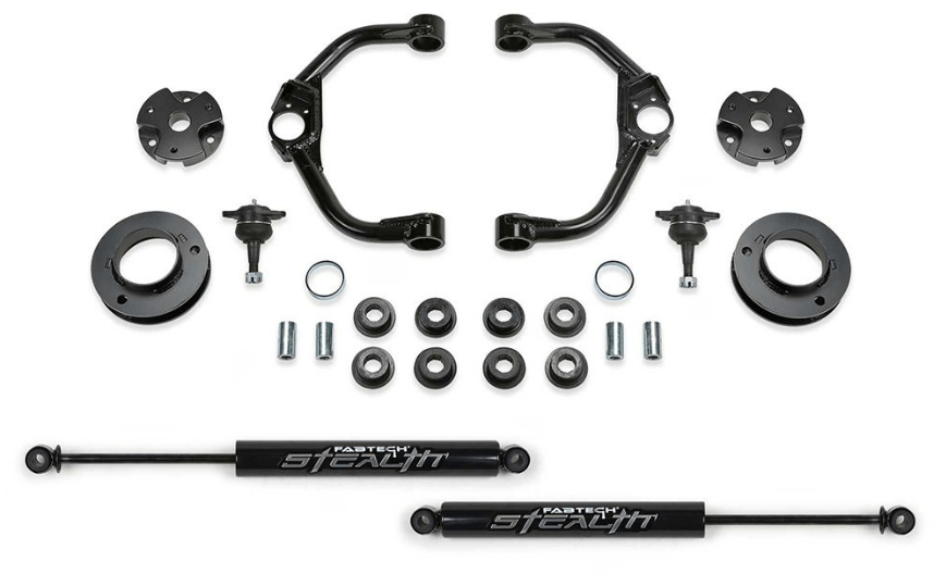 Fabtech 3 Inch Ball Joint Upper Control Arm Lift Kit with Rear Stealth Shocks