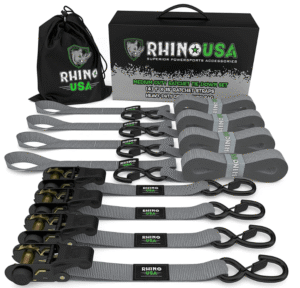 4pk Ratcheting Tie Down Set 1in x 15ft