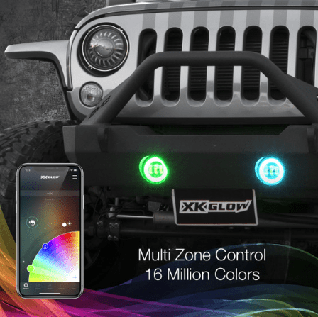 XKGlow LED Fog Light Kit for Jeep Wrangler JL JT JK - Image 3