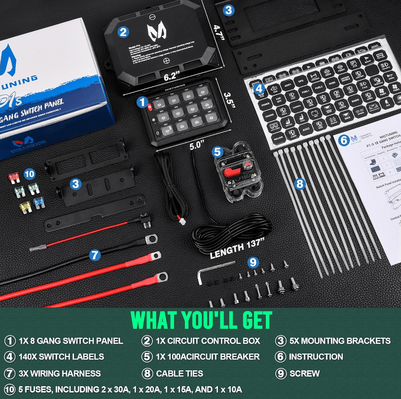12 Gang Green Switch Panel - Image 5