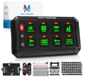 8 Gang Green Switch Panel