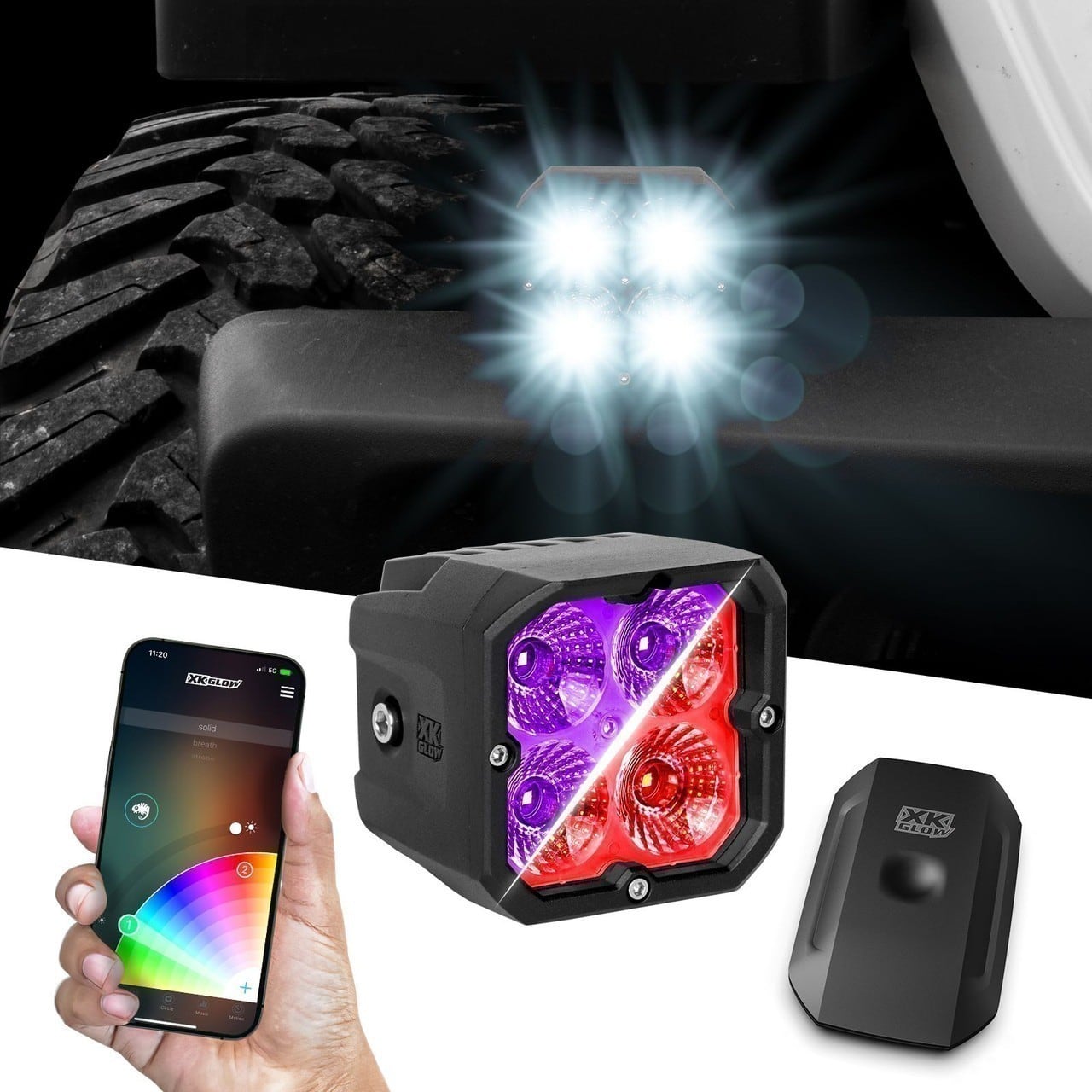 XKGlow C3 Sae Cube Light Kit