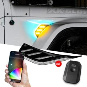 XKGlow Jeep Wrangler RGB+Amber Fender Vent Light