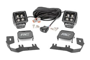LED Ditch Light Kit | 2in Black Pair | White DRL | Chevy/GMC 1500 (14-18 & Classic)