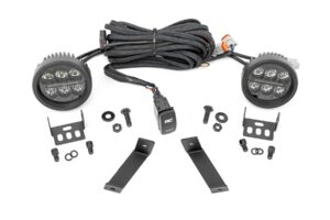 LED Light Kit | Ditch Mount | Black Series Round | 3.5 Inch | Amber DRL | Jeep Cherokee KL (14-21)