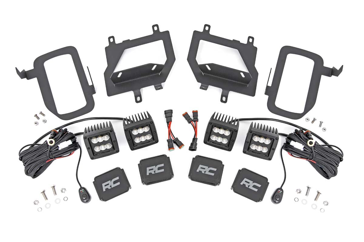 LED Light Kit | Fog Mount | Dual 2" Black Pairs | Spot/Flood | Ford F-150 (15-17)