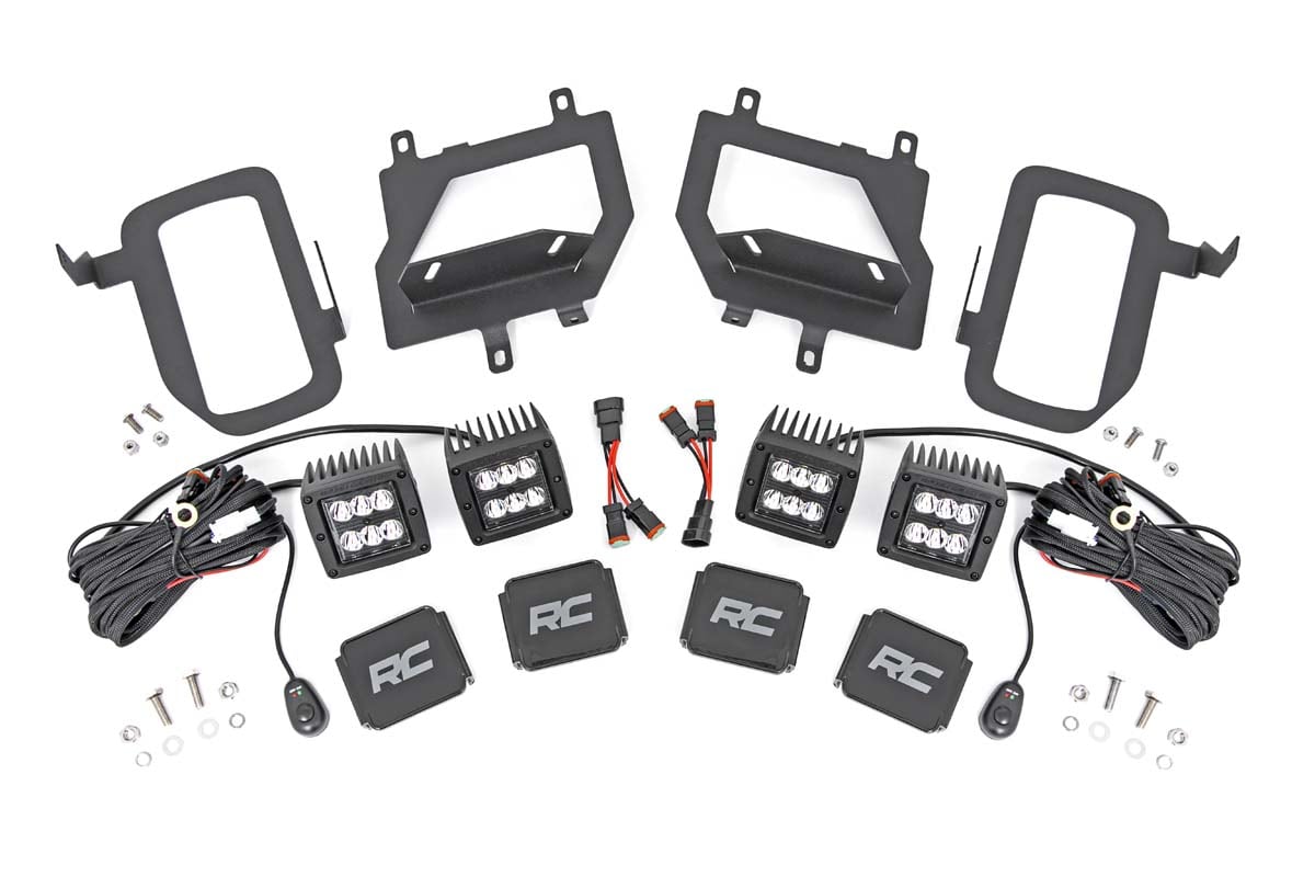 LED Light Kit | Fog Mount | Dual 2" Black Pairs | Spot | Ford F-150 (15-17)