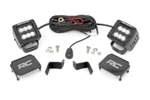 LED Light Kit | Ditch Mount | 2" Black Pair | Flood | Ford F-150 (15-26)/F-150 Lightning (22-26)