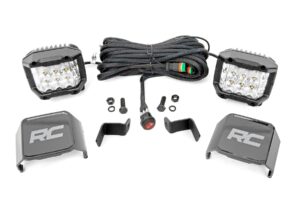 LED Light | Ditch Mount | 2" Chrome Pair | Wide Angle | Ford F-150 (15-24)