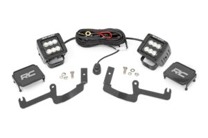 LED Light Kit | Ditch Mount | 2" Black Pair | Flood | Chevy Silverado 1500 (19-26)