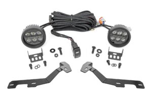 LED Light Kit | Ditch Mount | Black Series Round | 3.5 Inch | Amber DRL | Ram 1500 (19-26)