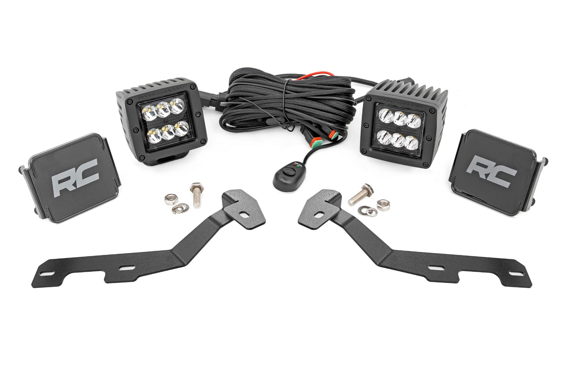 LED Light Kit | Ditch Mount | 2" Black Pair | Spot | Ram 1500 2WD/4WD (19-26)