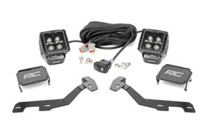 LED Light Kit | Ditch Mount | 2" Black Pair | Amber DRL | Ram 1500 (19-26)
