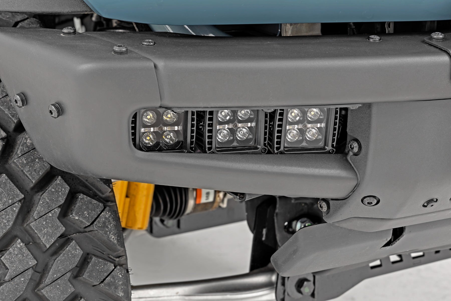 LED Light Kit | Fog Mount | Triple 2" Black Pair | Spot/Flood | Ford Bronco (21-26) - Image 2