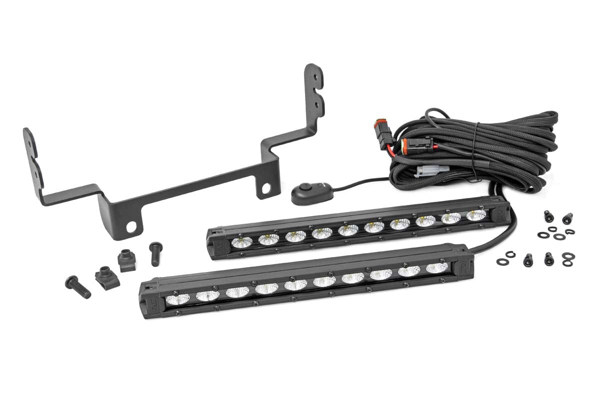 LED Light Kit | Bumper Mount | 10" Black Slimline Pair | Honda Pioneer 1000 - Image 2