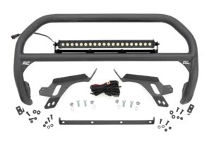 Nudge Bar | w/ Tow Hooks | 20 Inch Black Single Row LED | Ford Bronco Sport (21-24)
