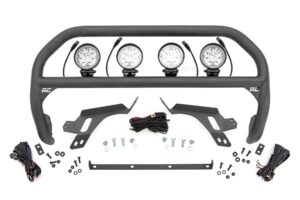 Nudge Bar | w/ Tow Hooks | 4 Inch Round Led (x4) | Ford Bronco Sport (21-24)