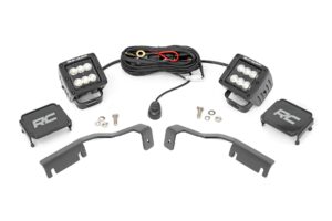 LED Light Kit | Ditch Mount | 2" Black Pair | Flood | Nissan Frontier (22-26)