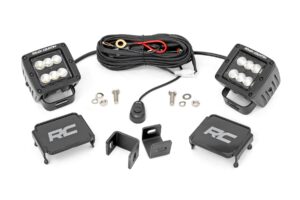 LED Light Kit | Ditch Mount | 2" Black Pair | Flood | Toyota Tundra (22-26)