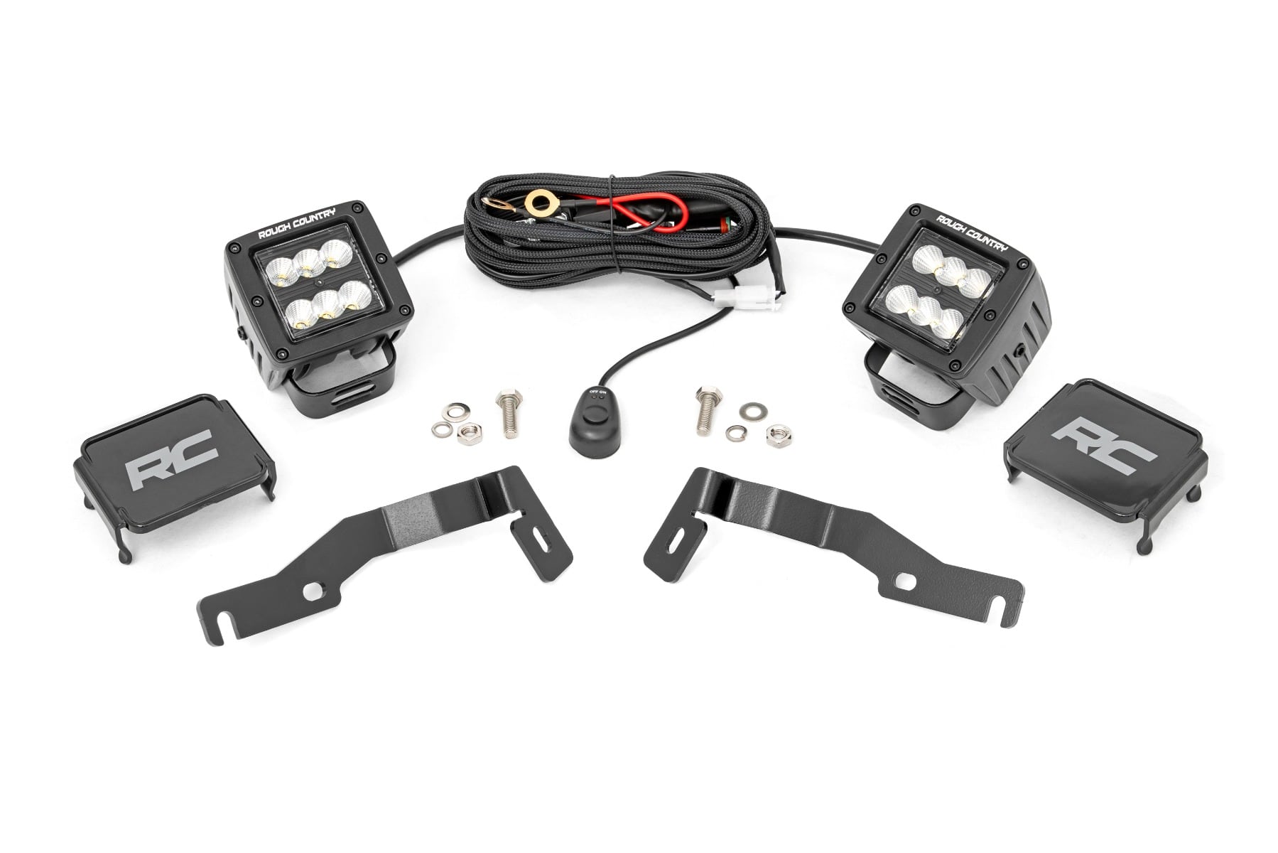 LED Light Kit | Ditch Mount | 2" Black Pair | Flood | Toyota Tacoma (24-26) - Image 2