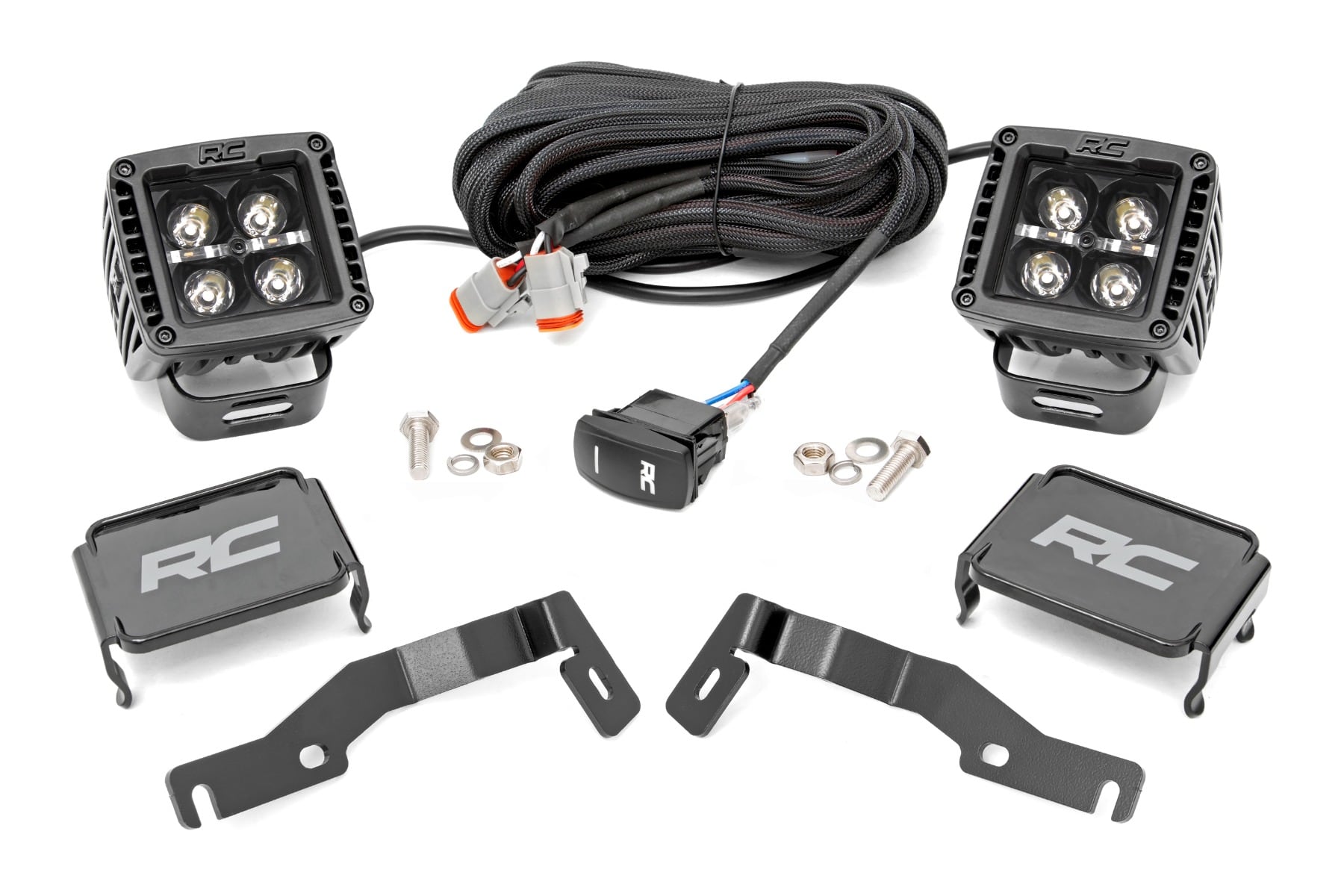 LED Light Kit | Ditch Mount | 2" Black Pair | Amber DRL | Toyota Tacoma (24-26) - Image 2