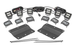 LED Light Kit | Fog Mount | Triple 2" Black Pair | Flood | Ford Bronco (21-26)