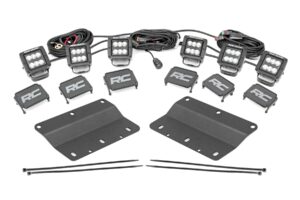 LED Light Kit | Fog Mount | Triple 2" Black Pair | Spot | Ford Bronco (21-26)