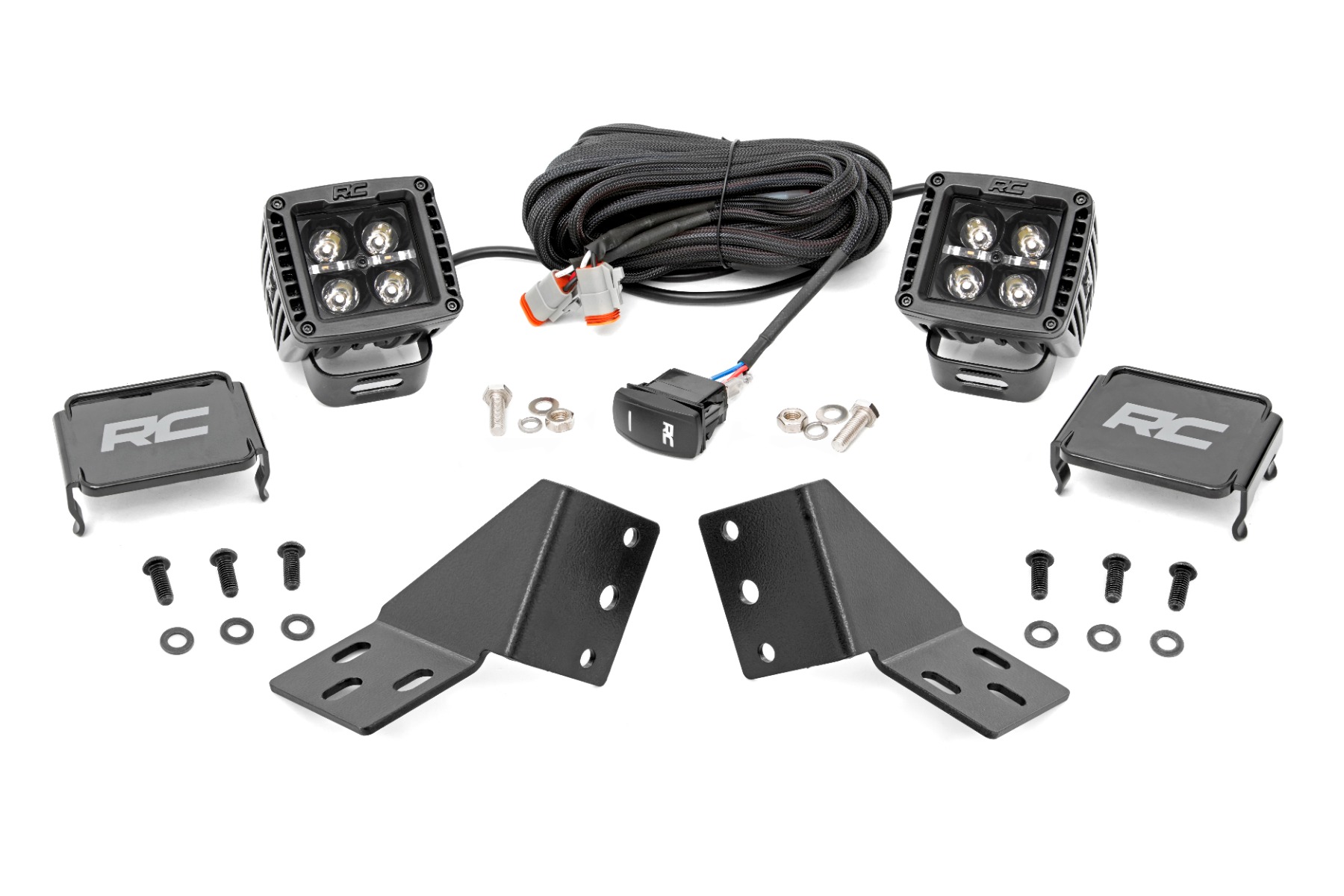 LED Light Kit | Rear Mount | 2" Black Pair | Amber DRL | CFMOTO UFORCE U10 Pro