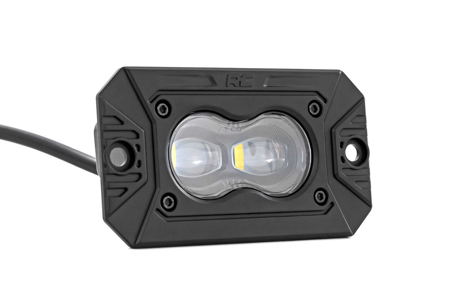 3x1.75 Inch Black Series LED Slim Aux | SAE Fog | Flush Mount | Pair - Image 2
