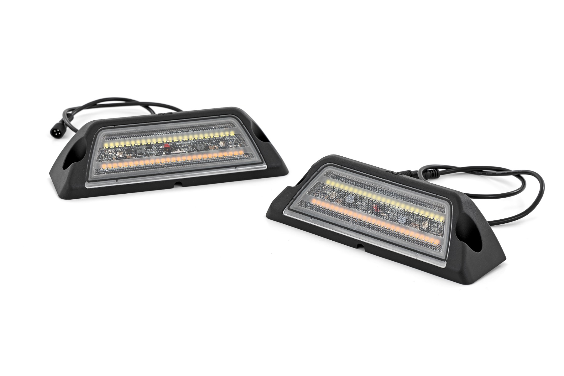 6 Inch LED Angled Light Pods | White/Amber | Pair - Image 2