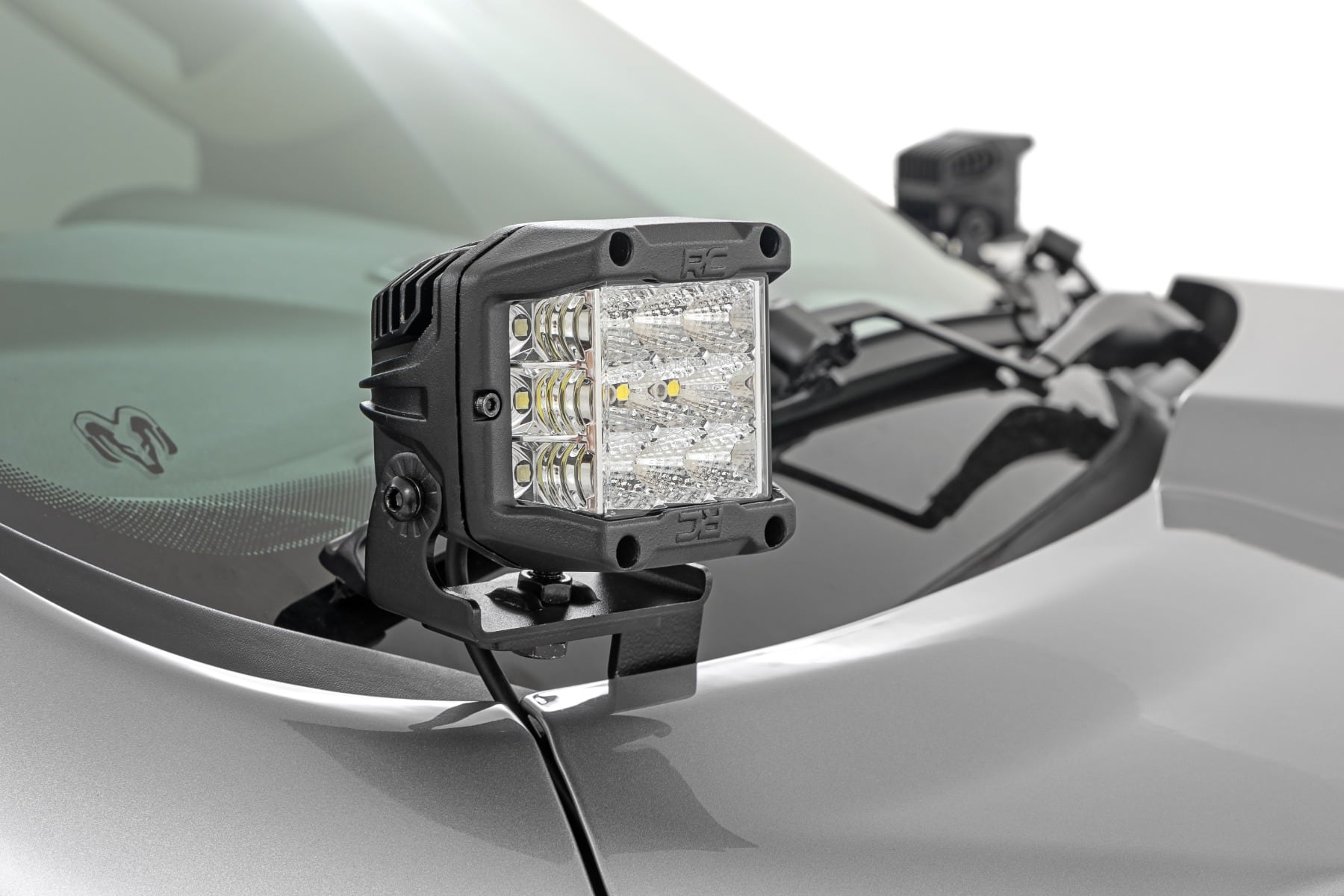 LED Light Kit | Ditch Mount | 2" Black Pair | Flood | Ram 1500 2WD/4WD (19-26) - Image 3