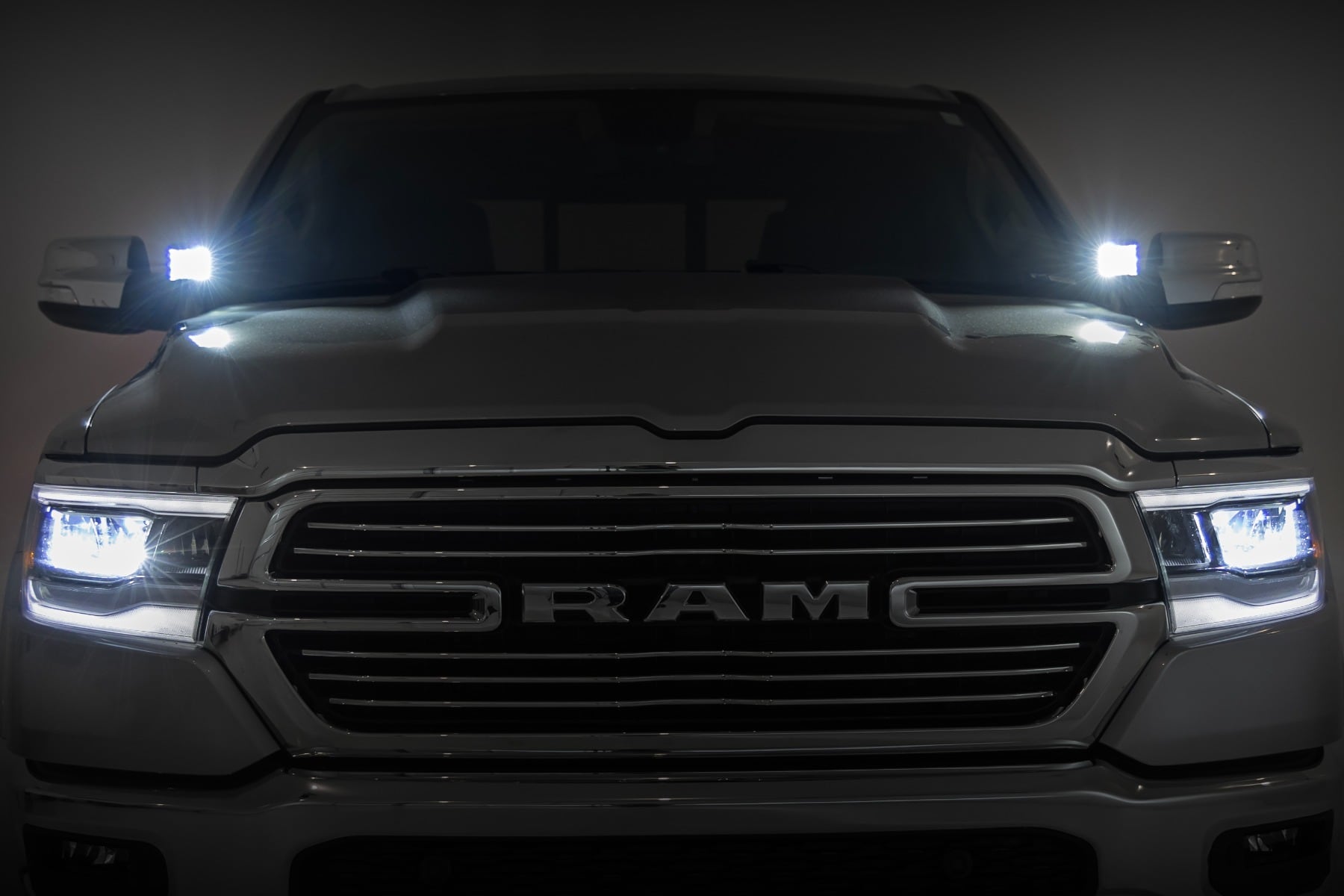 LED Light Kit | Ditch Mount | 2" Black Pair | Flood | Ram 1500 2WD/4WD (19-26) - Image 4