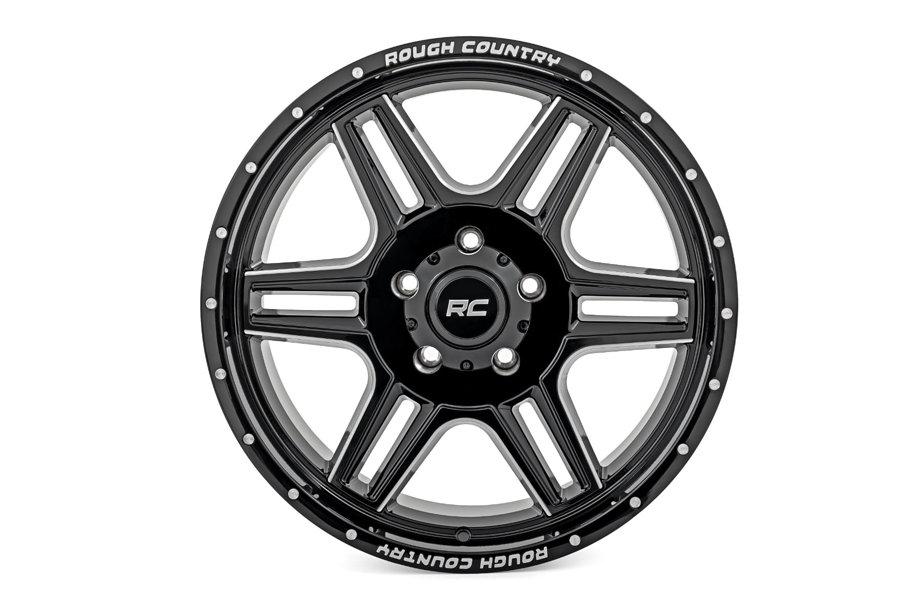 Rough Country 92 Series Wheel | Machined One-Piece | Gloss Black | 20x9 | 6x5.5 | +0mm - Image 4