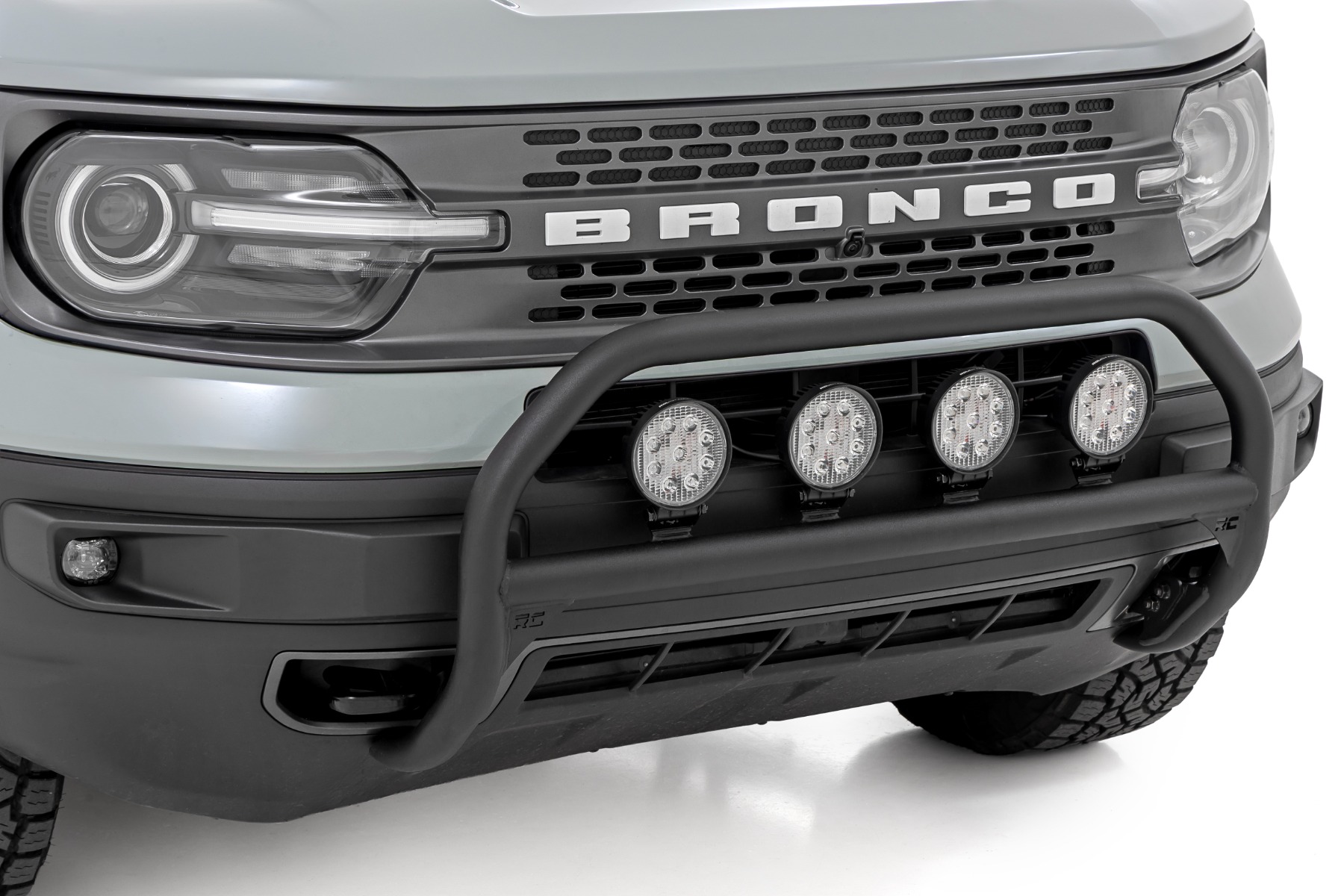 Nudge Bar | w/ Tow Hooks | 20 Inch Black Single Row LED | Ford Bronco Sport (21-24) - Image 2