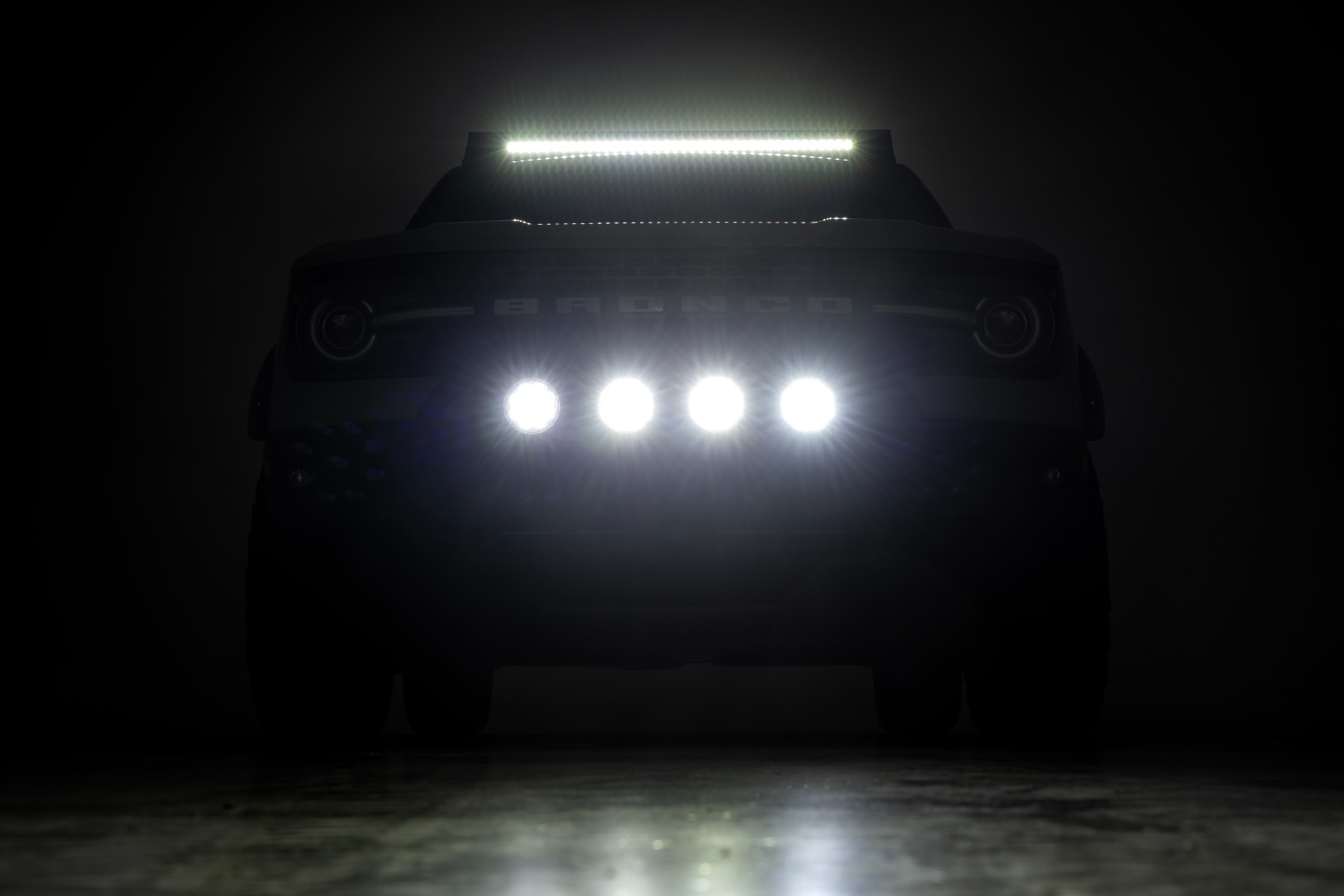 Nudge Bar | w/ Tow Hooks | 20 Inch Black Single Row LED | Ford Bronco Sport (21-24) - Image 6