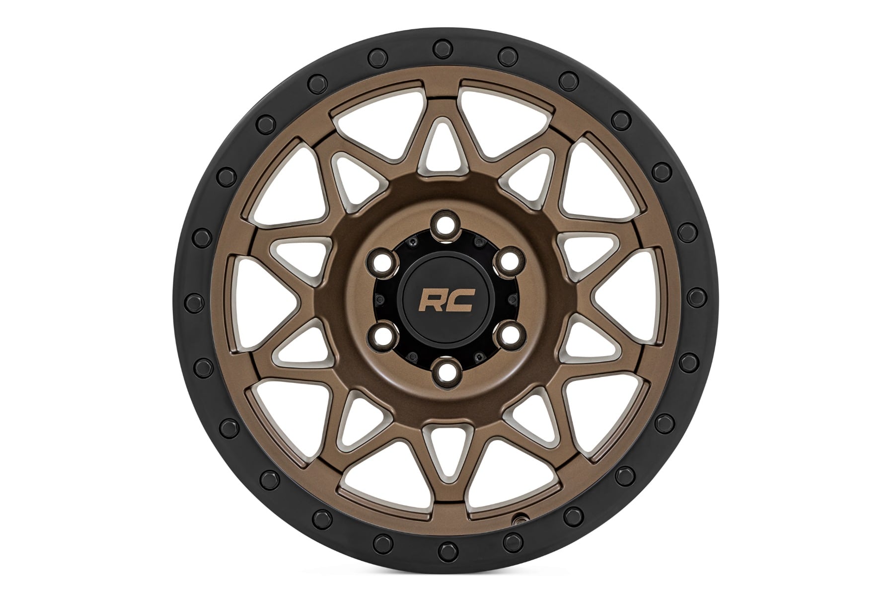 Rough Country 78 Series Wheel | Simulated Beadlock | Bronze/Black | 18x9 | 8x6.5 | -12mm - Image 2
