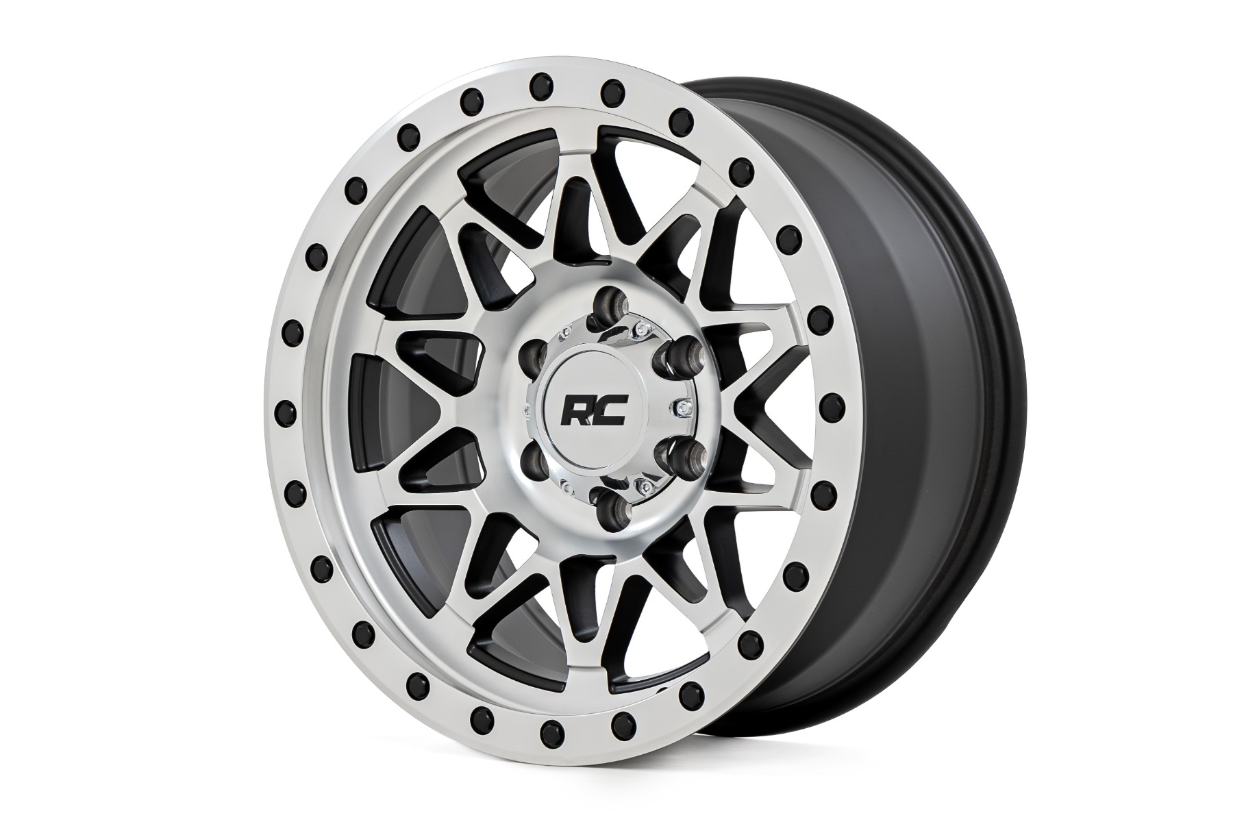 Rough Country 78 Series Wheel | Simulated Beadlock | Full Machine | 18x9 | 8x6.5 | -12mm