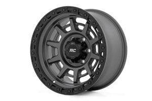 Rough Country 85 Series Wheel | Simulated Beadlock | Gunmetal Gray/Black | 17x9 | 6x5.5 |+25mm