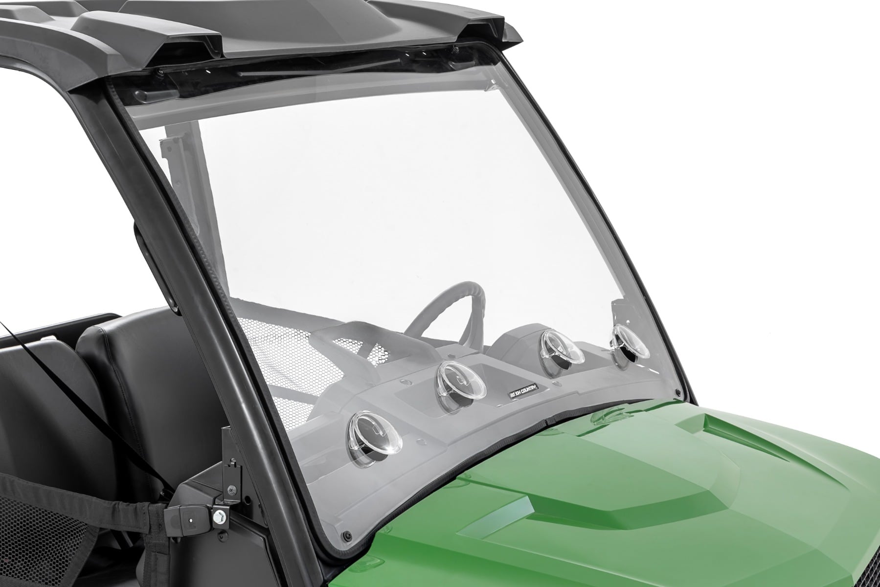 Vented Full Windshield | Scratch Resistant | John Deere Gator XUV 835 - Image 2