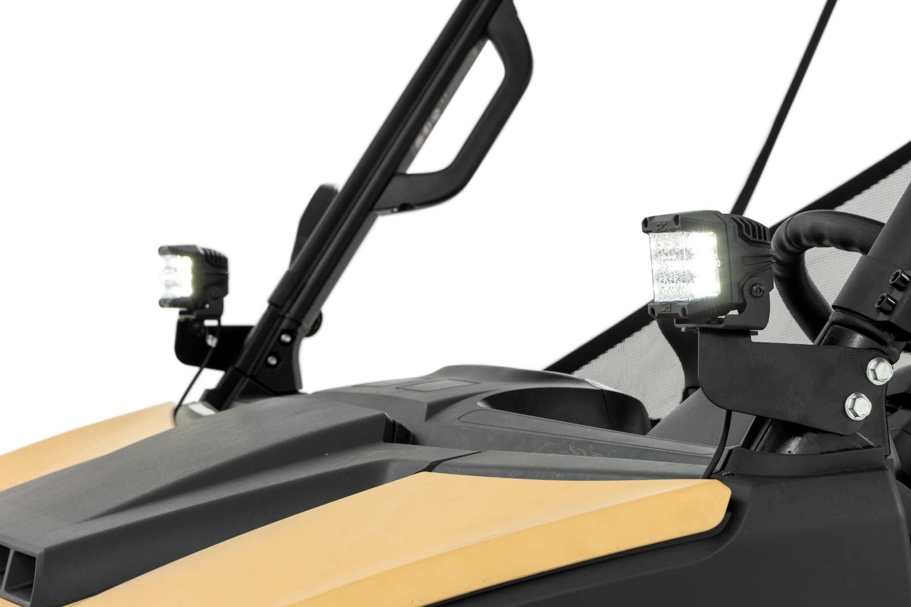 LED Light Kit | Front Mount | 2" Black Pair | White DRL | Segway 570 F - Image 5