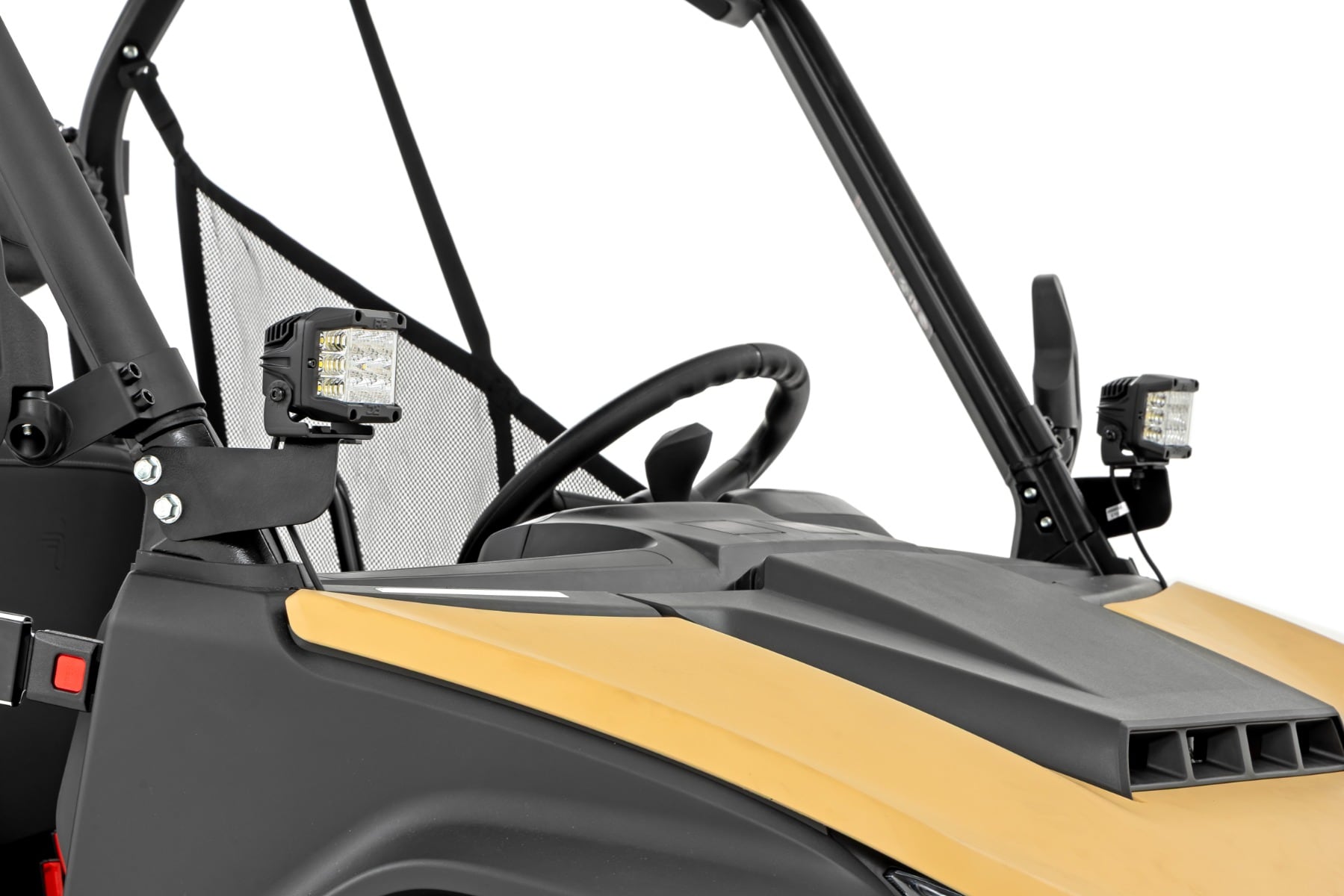 LED Light Kit | Front Mount | 2" Black Pair | White DRL | Segway 570 F - Image 2