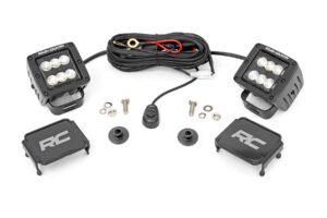 LED Light Kit | Ditch Mount | 2" Black Pair | Flood Pattern | Ford Bronco (21-26)