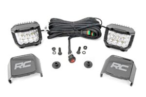 LED Light Kit | Ditch Mount | 2" Chrome Pair | Wide | Ford Bronco 4WD (21-26)